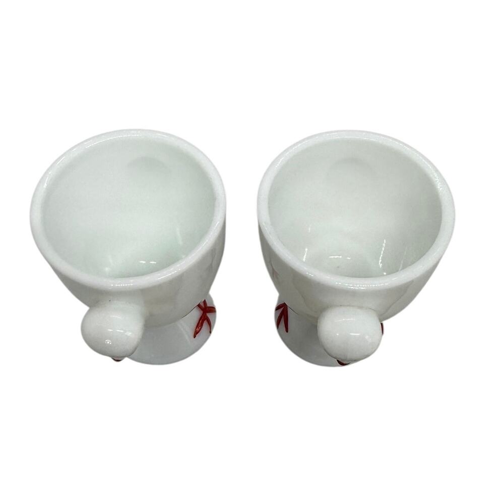 1950's Westmoreland Milk Glass Chick Design Egg Cups - A Pair - Picture 12 of 16